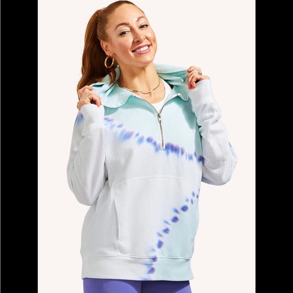 Peloton Lightweight Sunburst 1/2 Zip Pullover Size L - Picture 1 of 9